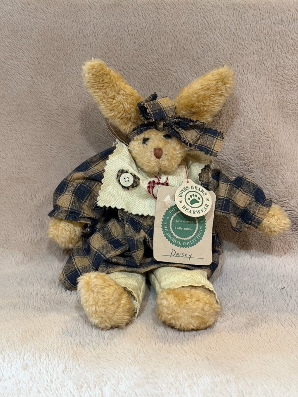 Vintage Boyds Bears Archive Collection Daisey Plush Bunny Rabbit